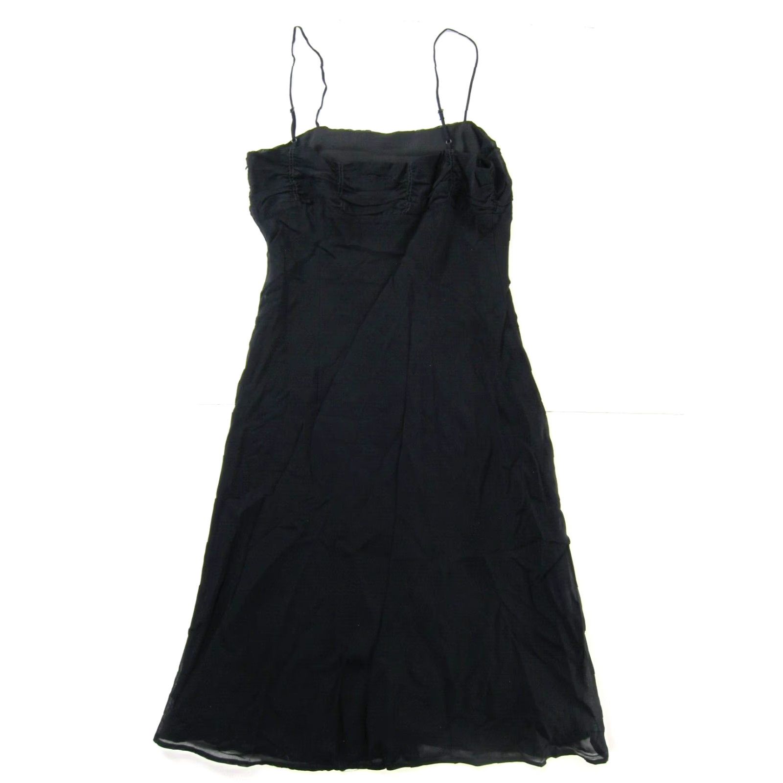 White House Black Market NWT White House Black Market Black 100% Rayon Midi Tank Slip Dress Women 12 Size XL / US 12-14 / IT 48-50 - 2 Thumbnail