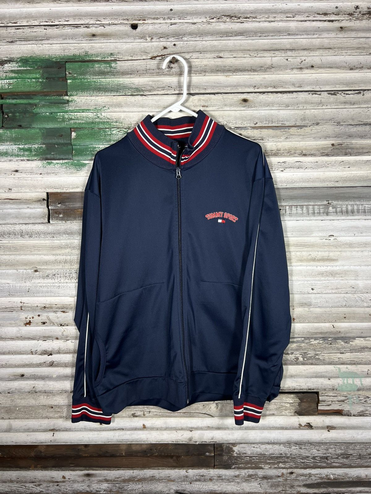 Tommy Hilfiger × Vintage Vintage Tommy Hilfiger Track Jacket Size US XL / EU 56 / 4 - 1 Thumbnail