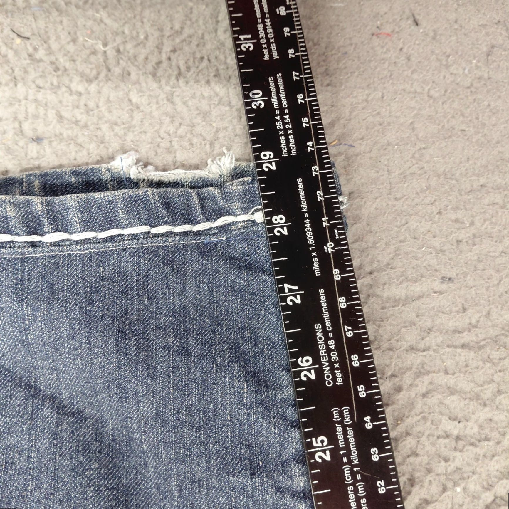 Miss Me Unbranded Signature Jeans Women's Size 4 Straight Embroidered Studded Mid Rise Dark Blue Jeans Ladies Women's 4 Pockets Distressed Bling Size 27" / US 4 / IT 40 - 7 Thumbnail