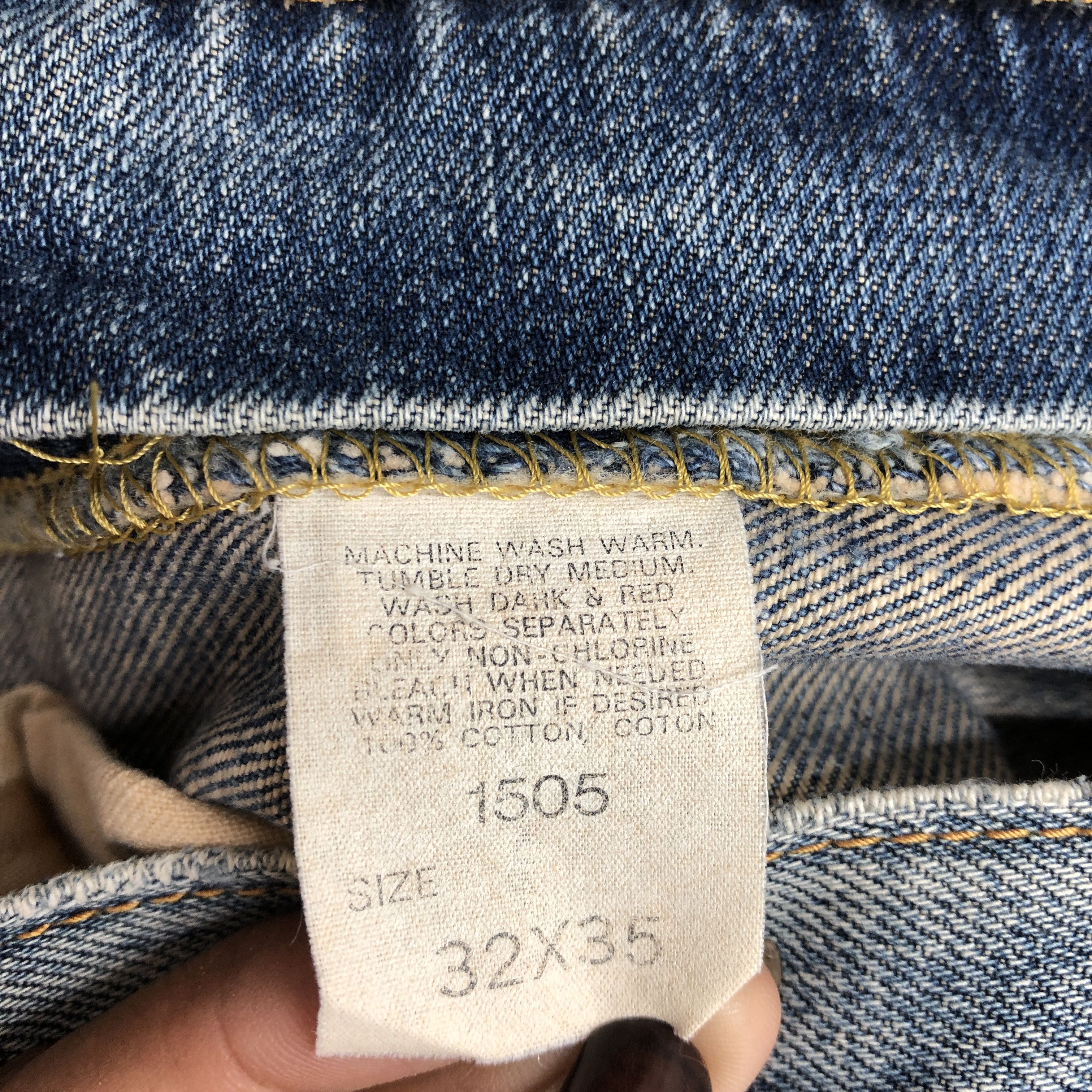 Lee Vintage 80s Lee Riders Selvedge Redline Mud Wash Jeans Denim Size US 30 / EU 46 - 11 Thumbnail