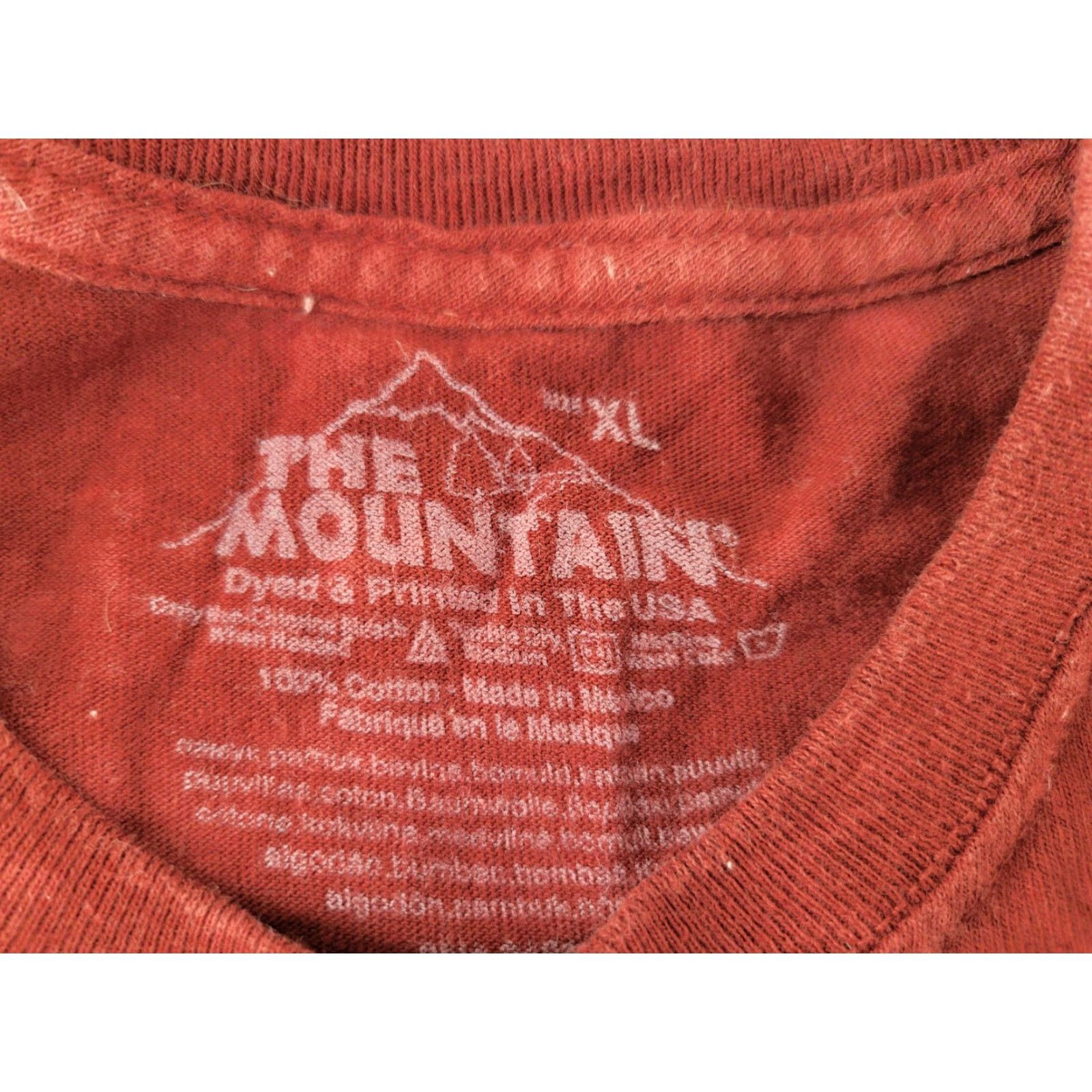 The Mountain The Mountain T-Shirt Mens XL Red Tie Dye Eagle American USA Flag Graphic Tee Size US XL / EU 56 / 4 - 8 Thumbnail
