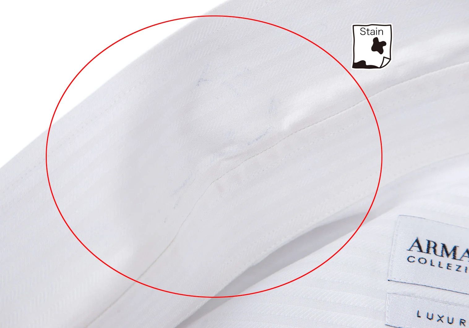Armani Collezioni Cotton Shadow Stripe Shirt in White Size 43 Size US XXS / EU 40 - 6 Thumbnail