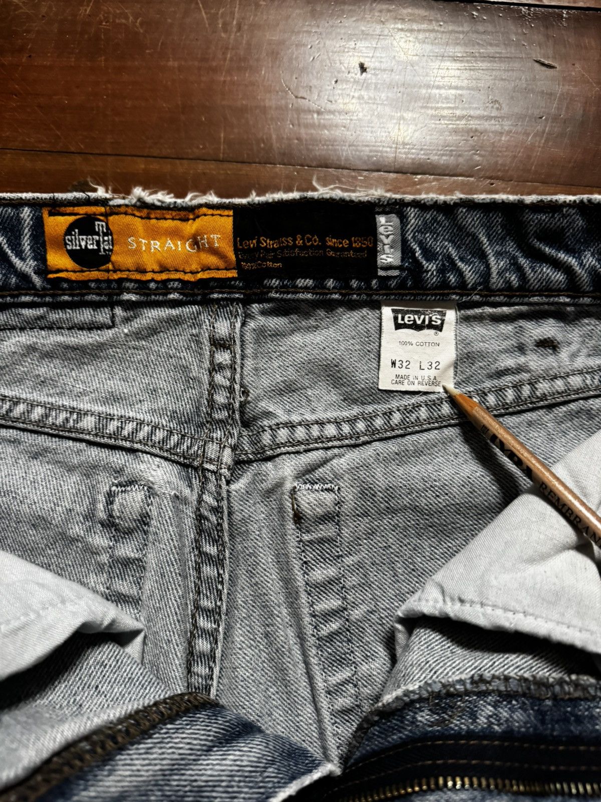 Levi's × Levi's Vintage Clothing × Vintage vintage 1993 made in usa levis silvertab straight leg jeans Size US 32 / EU 48 - 3 Thumbnail