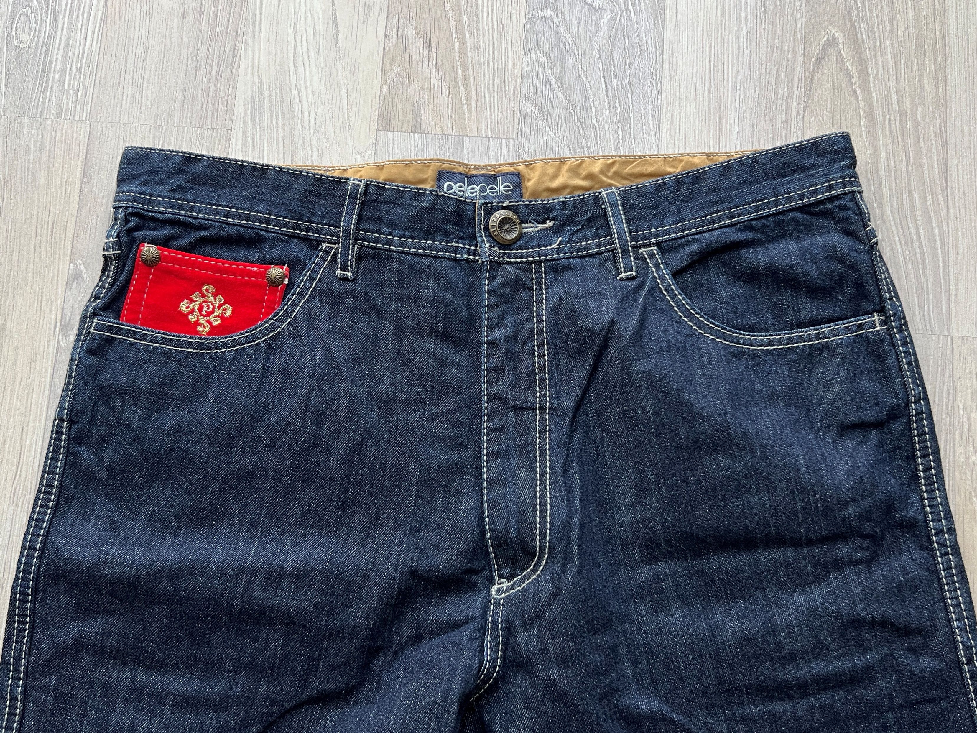 Pelle Pelle RARE! VINTAGE Y2K PELLE PELLE DENIM WIDE PANTS JEANS Size US 32 / EU 48 - 3 Thumbnail