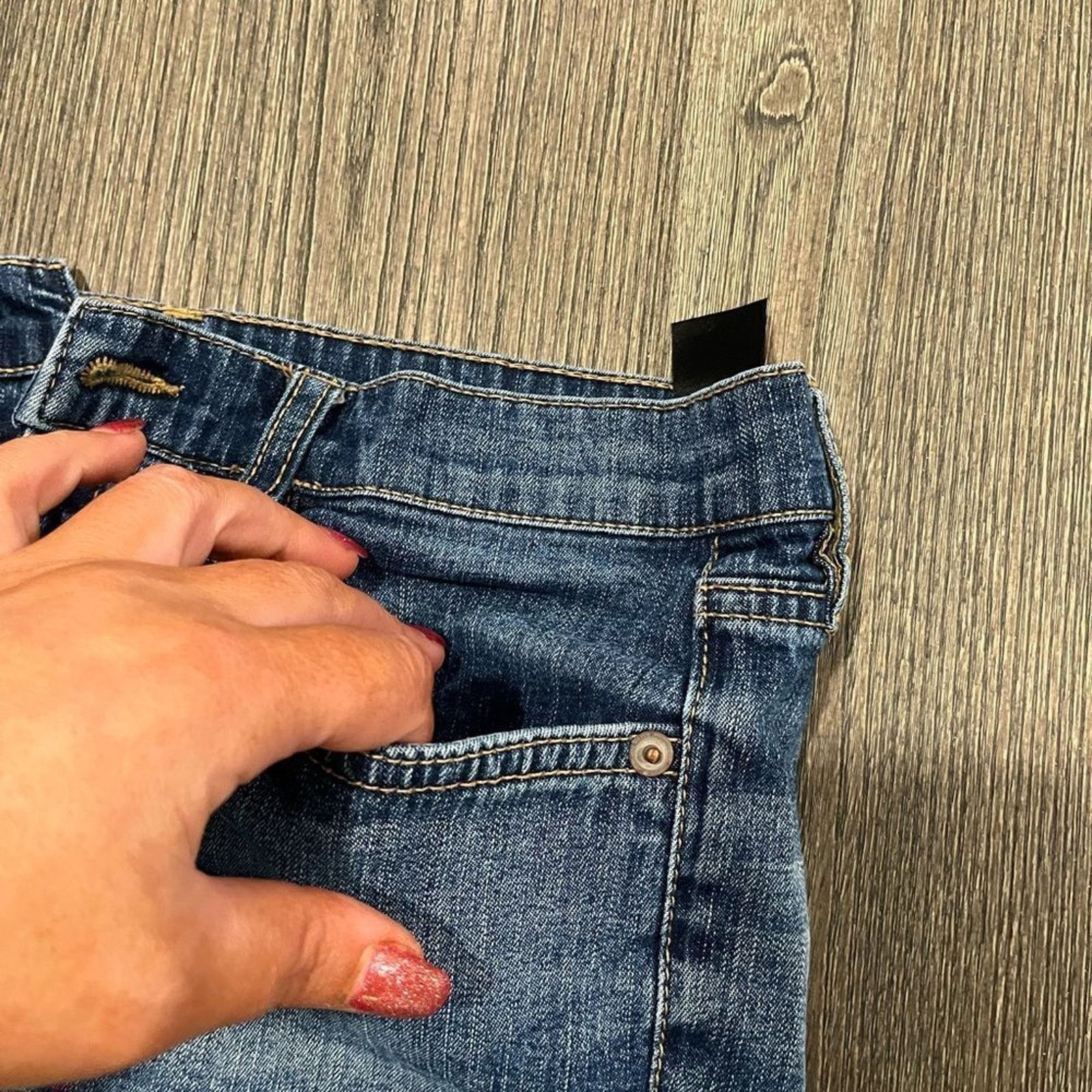 Vintage Jacob Denim Short Shorts Rolled Hem Dark Wash Size 6 Size 28" / US 6 / IT 42 - 4 Thumbnail