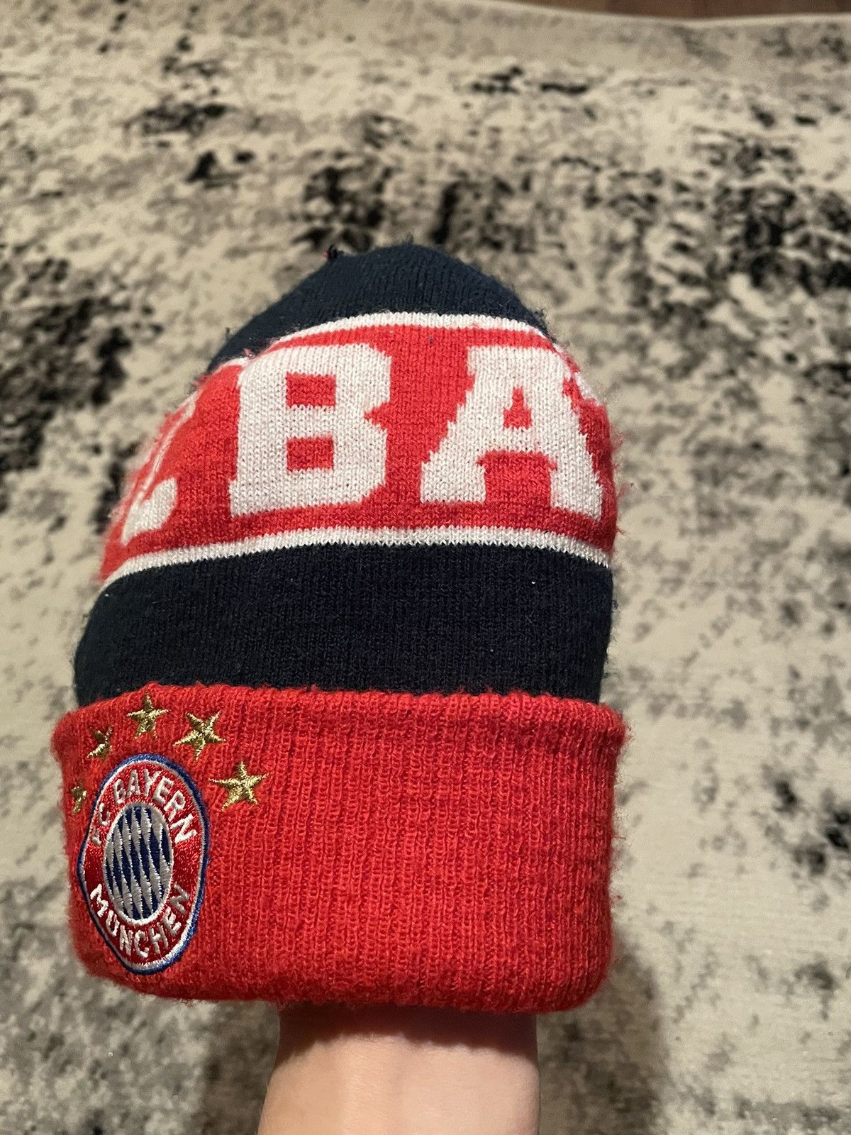 Vintage Vintage Beanie Hat Bayern Munich Football Y2k Size ONE SIZE - 4 Thumbnail