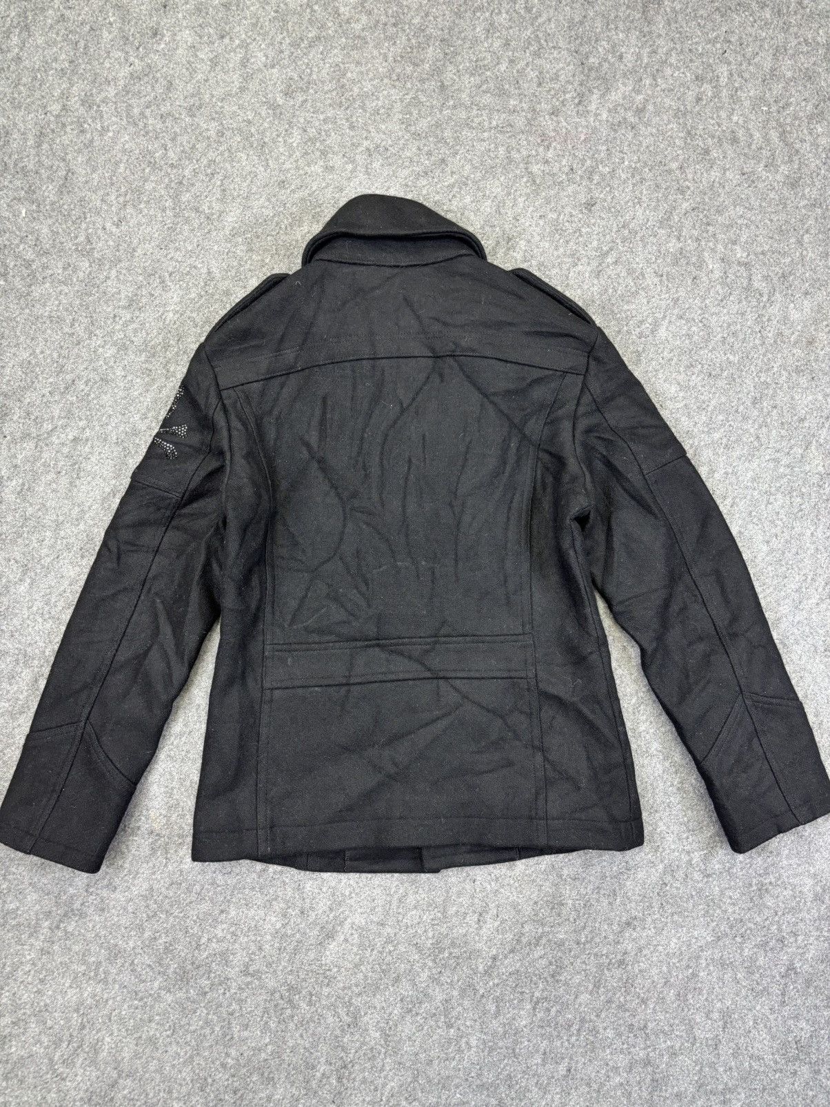 Roen 💥Archival💥Roen Double Breast Skull Wool Peacot F981 Size US S / EU 44-46 / 1 - 13 Thumbnail