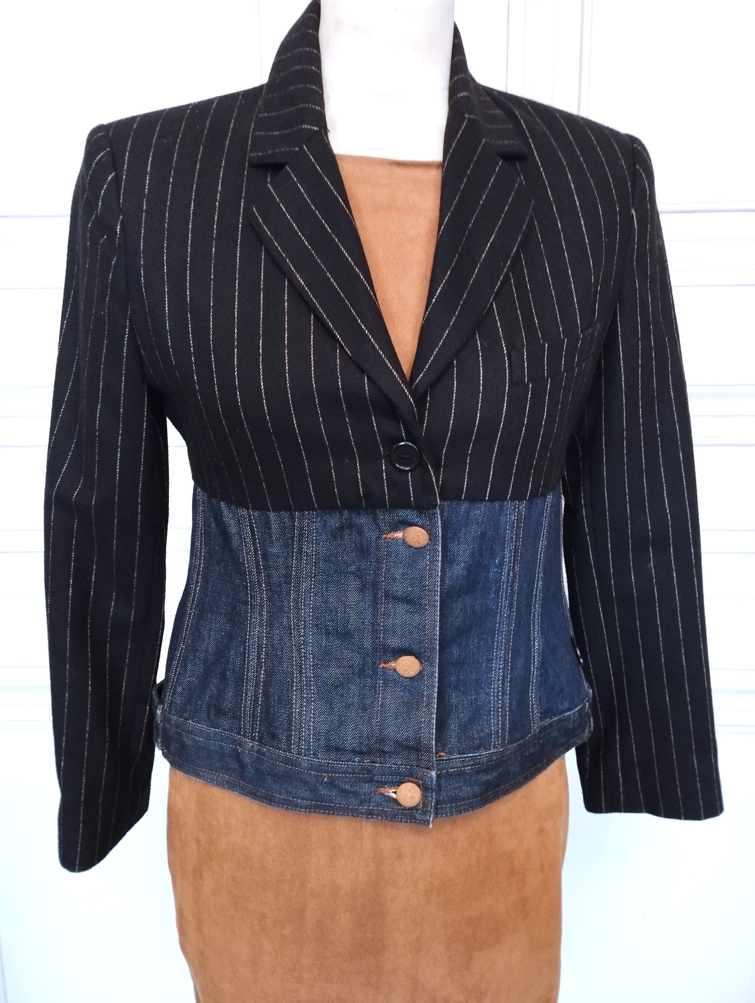 Jean Paul Gaultier Veste Laine Denim T S/M
