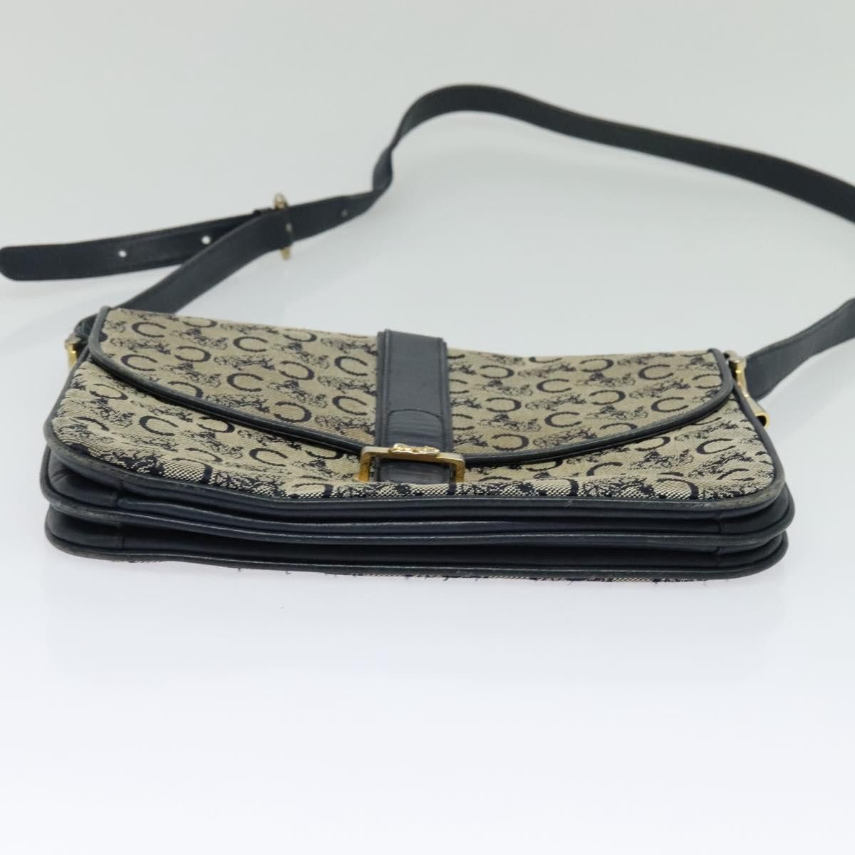 Celine CELINE C Sulky Shoulder Bag Canvas Navy Gold Size ONE SIZE - 9 Thumbnail