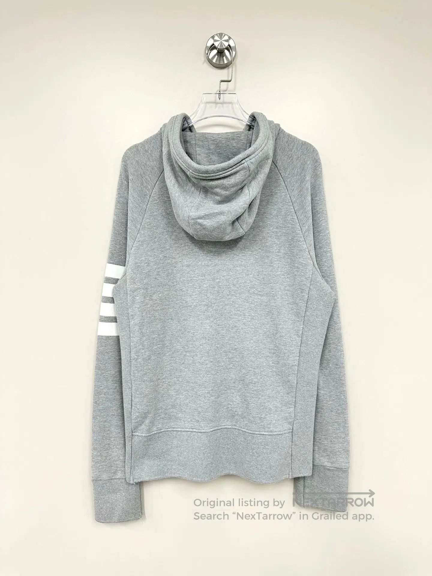 Thom Browne Thom Browne Gray classic four-stripe zipper hoodie jacket| Size US M / EU 48-50 / 2 - 2 Thumbnail