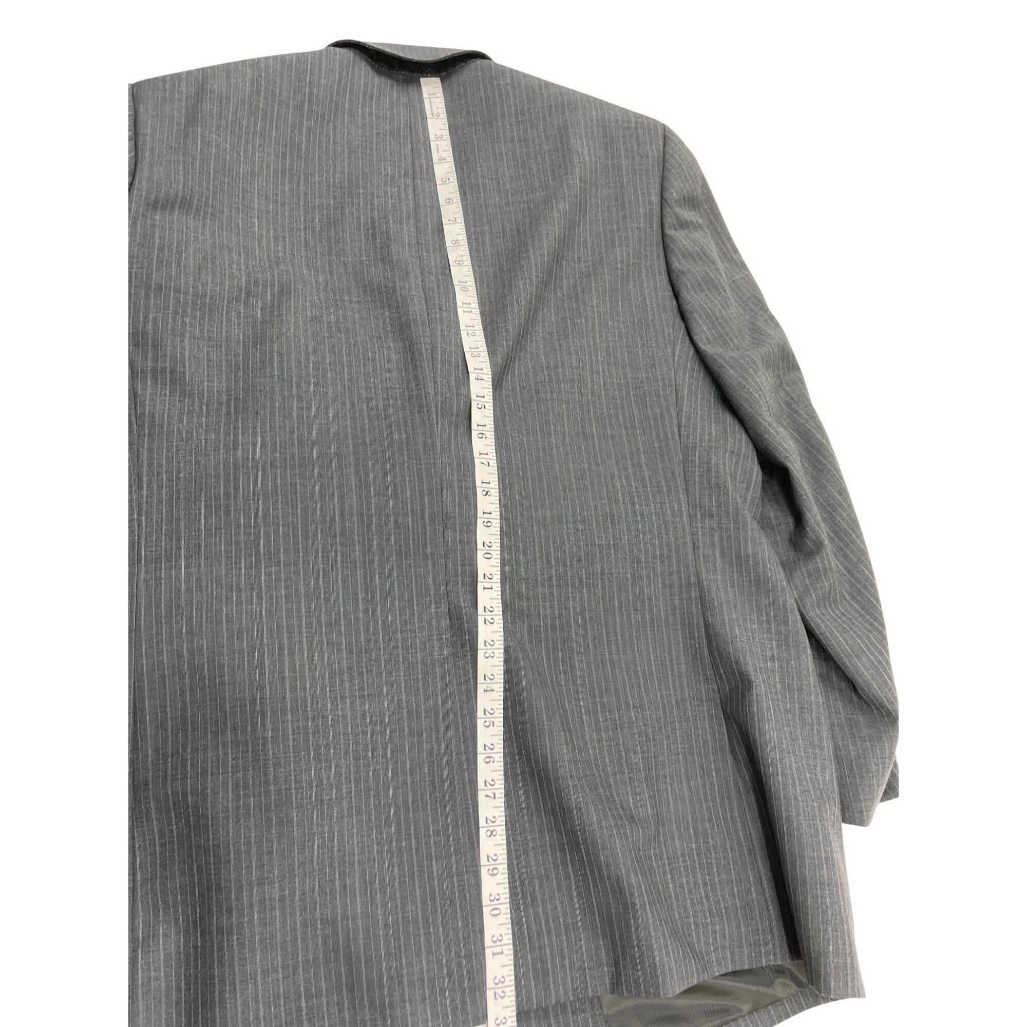 Other Mens Gray Pinstripe Two-Piece Suit 100% Wool Classic Fit Jac Size 44R - 11 Thumbnail