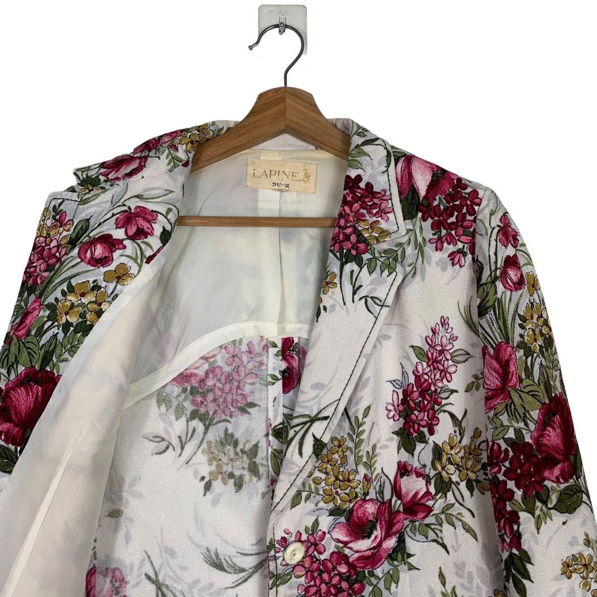 Japanese Brand LAPINE Floral Graphic Casual Jacket #0195-C10 Size M / US 6-8 / IT 42-44 - 11 Thumbnail