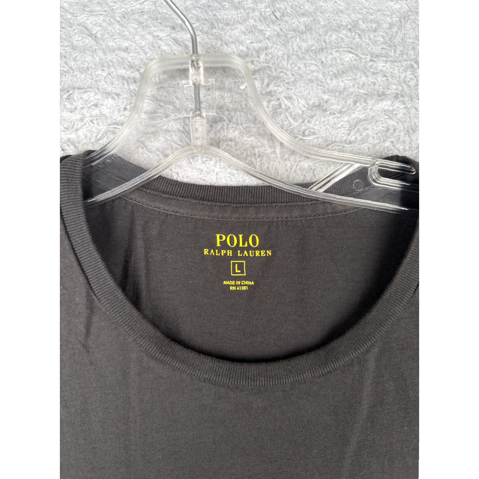 Ralph Lauren Polo Ralph Lauren Shirt Adult Large Black Short Sleeve Crew Cotton Pocket Logo Embroidered Men Size US L / EU 52-54 / 3 - 7 Thumbnail
