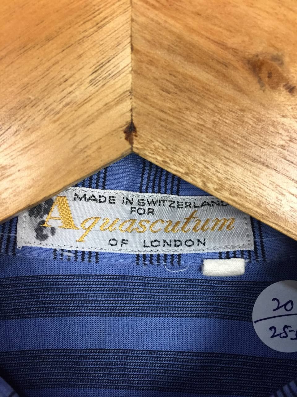 Aquascutum × Designer × Vintage Vtg 80s Aquascutum of London Striped Retro Polo Tee Size US M / EU 48-50 / 2 - 10 Thumbnail