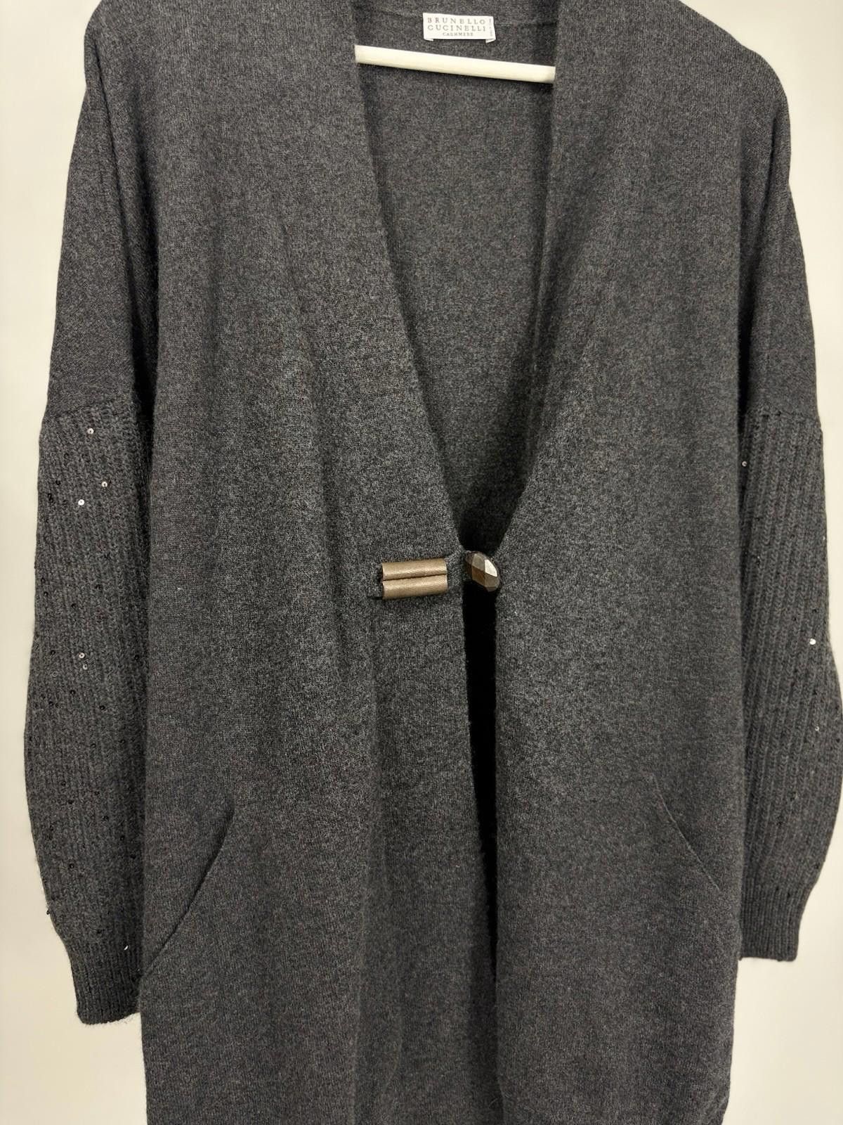 Brunello Cucinelli Brunello Cucinelli Cashmere Sequence Cardigan Sweater Size US M / EU 48-50 / 2 - 2 Thumbnail