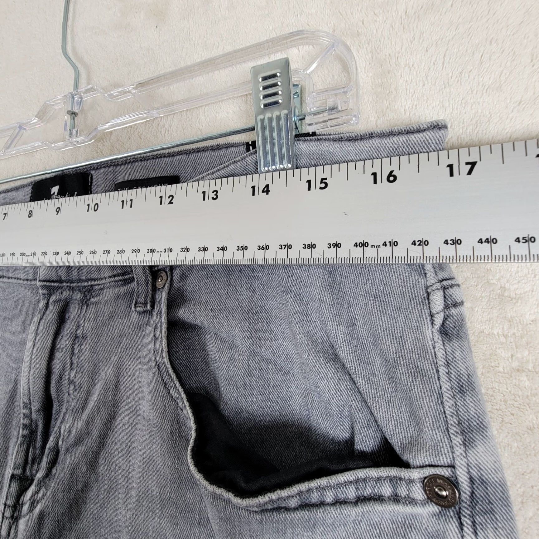 7 For All Mankind 7 For All Mankind Jeans Slim Gray 34 Men 34 Inseam 5-Pocket Denim Cotton Blend Size US 34 / EU 50 - 7 Thumbnail