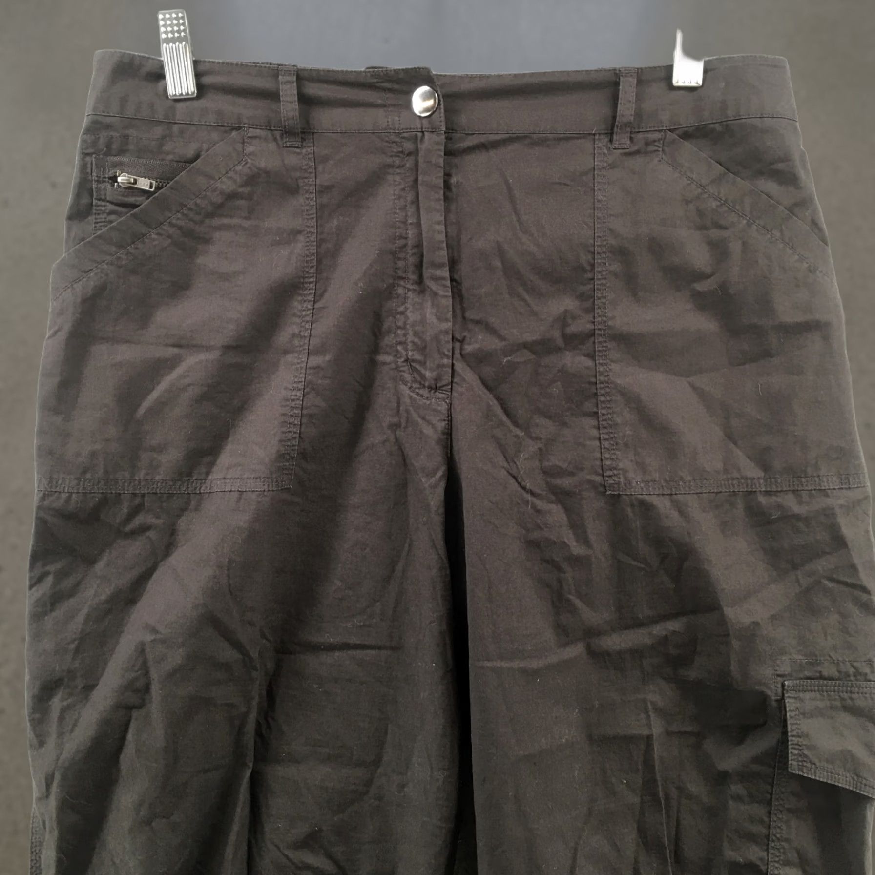 Vintage Chicos Cargo Pants Womens Hi-Rise Cotton Zip Fly Casual Brown Size 26" / US 2 / IT 38 - 1 Thumbnail