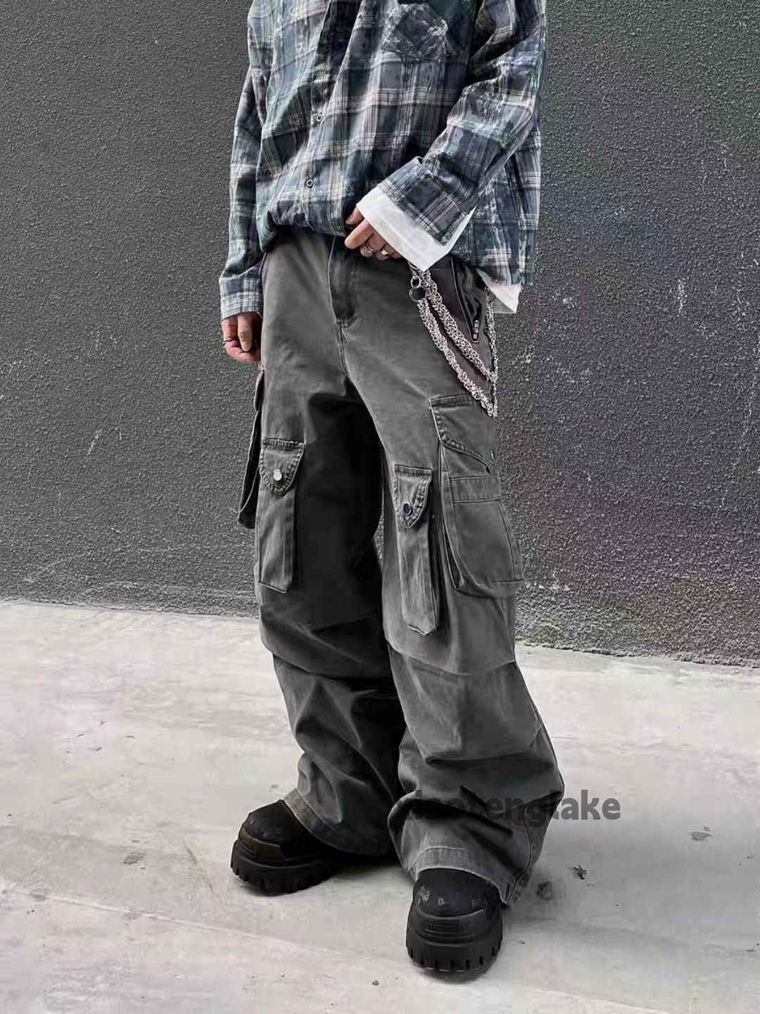 Designer × Vintage washed faded cleanfit yuppie loose baggy cargo pants Size US 32 / EU 48 - 5 Thumbnail
