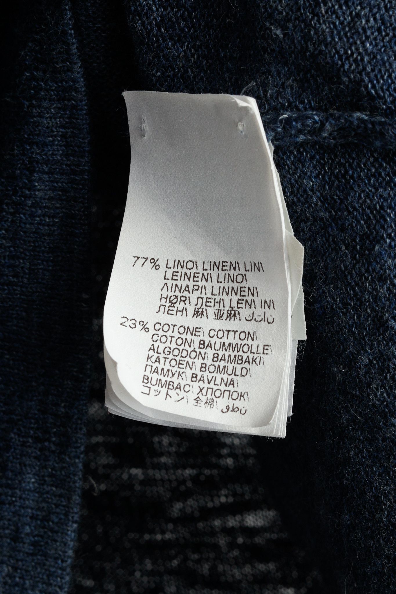 Brunello Cucinelli Brunello Cucinelli Blue Linen-Blend Contrasting Polo Shirt Size US M / EU 48-50 / 2 - 7 Thumbnail
