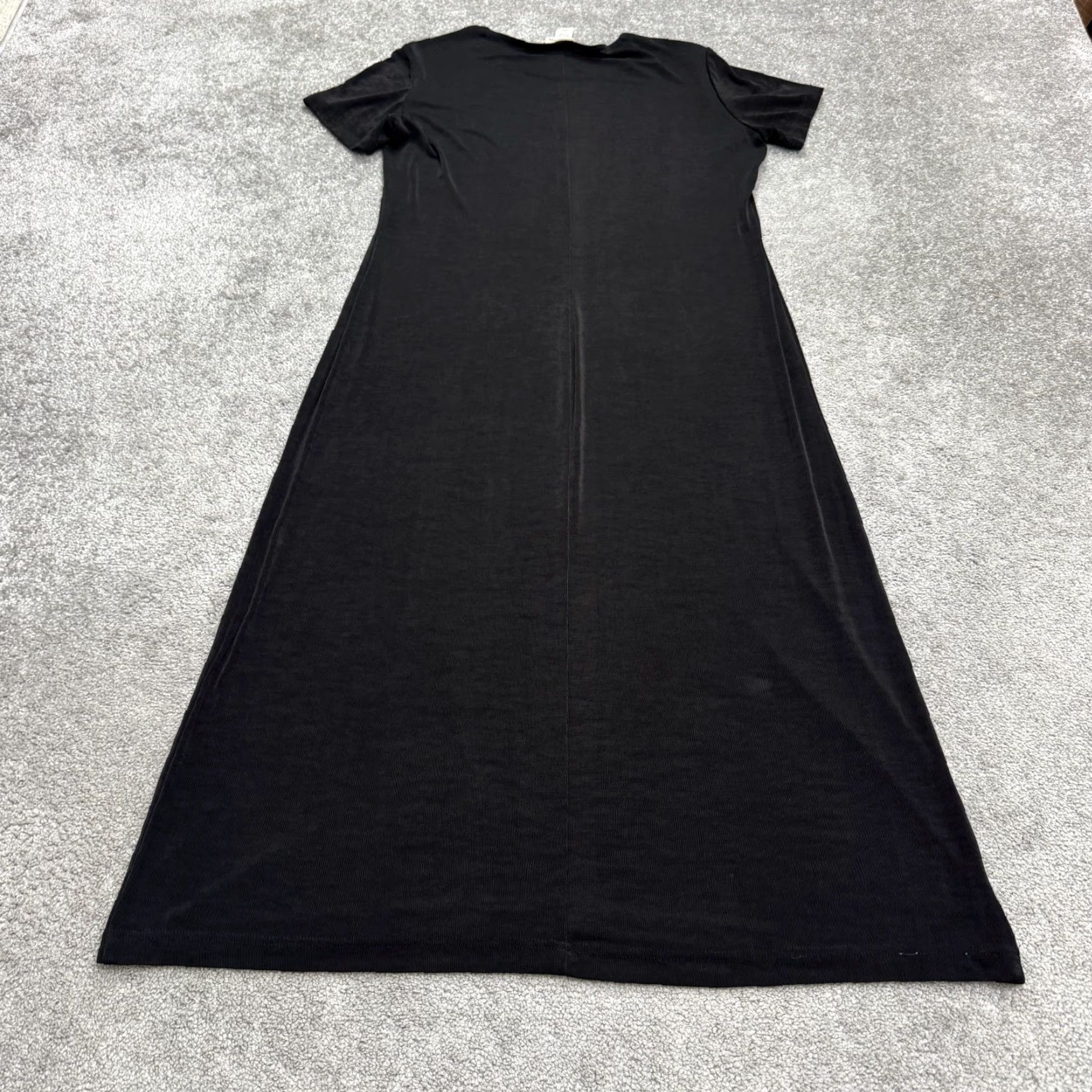 Coldwater Creek VINTAGE Coldwater Creek Maxi T-Shirt Dress Womens Large Petite Black Knit Casual Size L / US 10 / IT 46 - 2 Thumbnail
