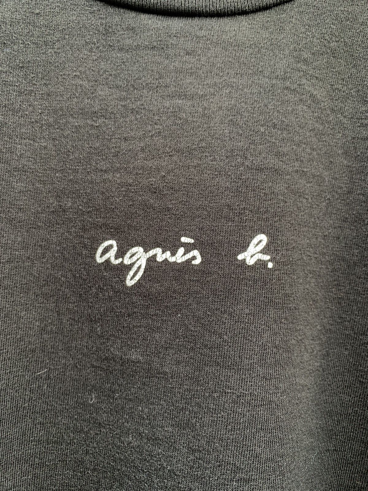 agnes b. Vintage Agnes B Center Logo Black Tee Size US M / EU 48-50 / 2 - 3 Thumbnail