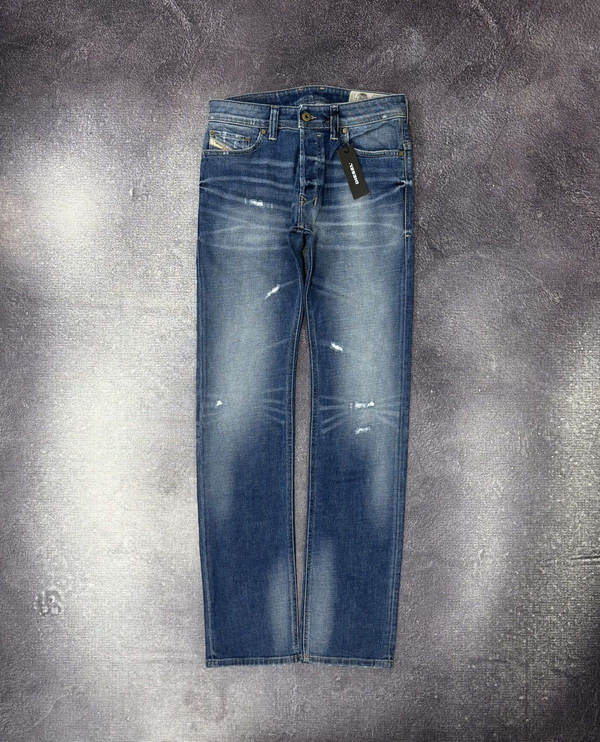 Diesel Diesel Safado-R Regular Slim Straight NWT Ripped Denim Jeans ...