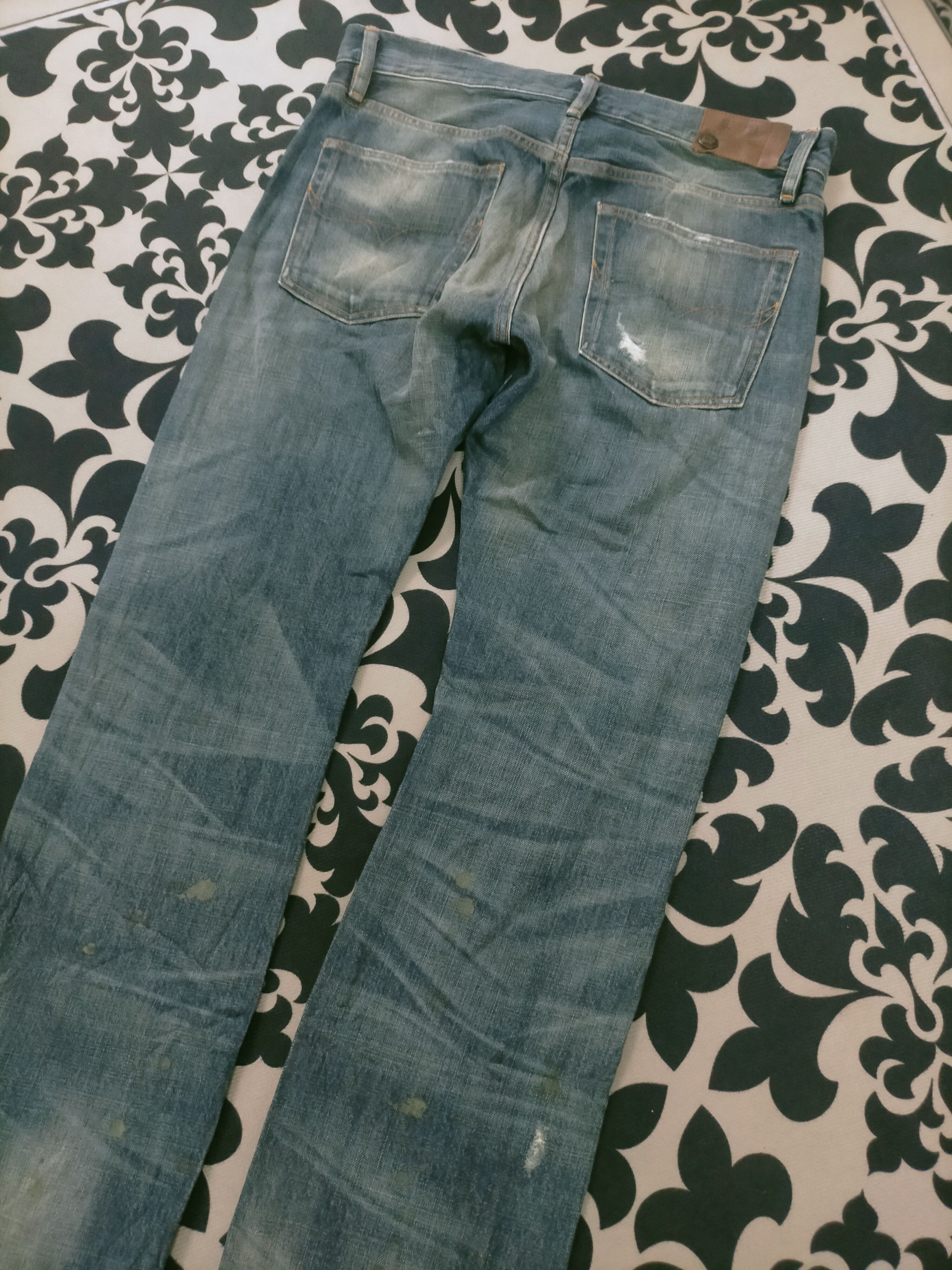 Polo Ralph Lauren × RRL Ralph Lauren × Ralph Lauren 🔥Ralph Lauren Distressed Splatter Jeans Size US 31 - 5 Thumbnail