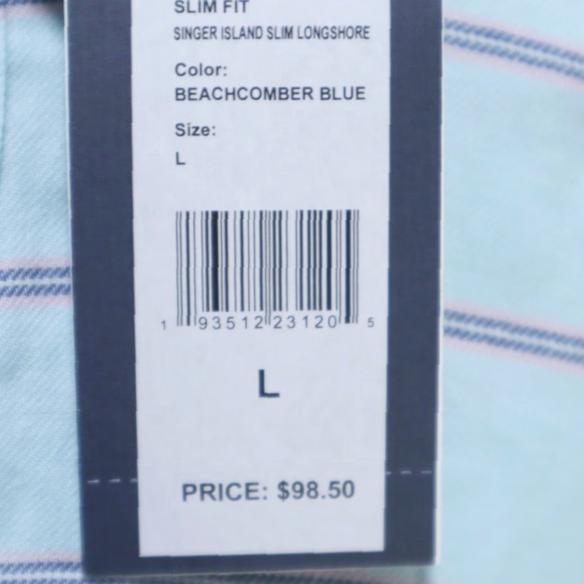 Vineyard Vines VINEYARD VINES Slim Longshore Button Up Shirt Beachcomber Blue Men's L Size US L / EU 52-54 / 3 - 6 Thumbnail