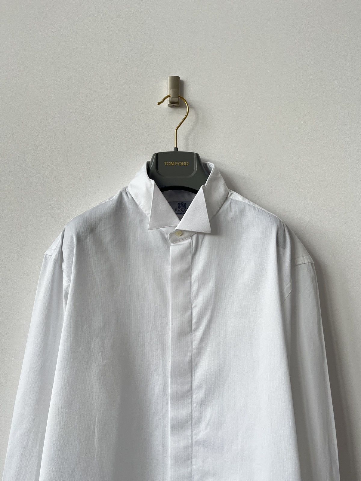 Boggi BOGGI MILANO White Elegant Shirt Old Money Size US XL / EU 56 / 4 - 1 Thumbnail