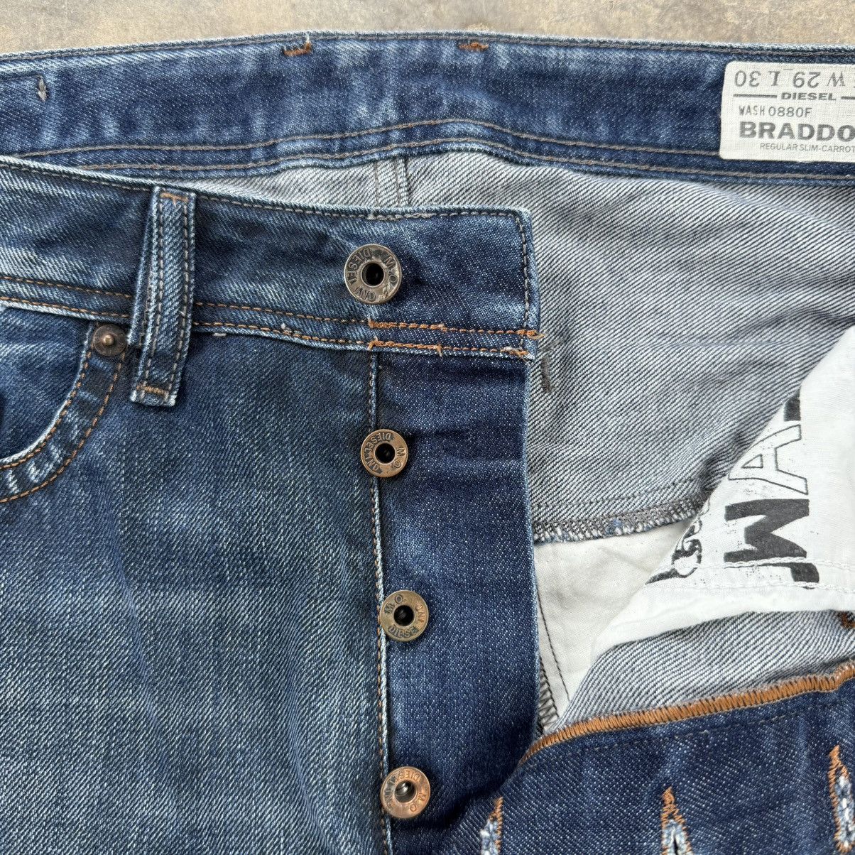 Diesel VINTAGE DIESEL BRADOM BUTTON FLY JEAN DENIM PANTS Size US 32 / EU 48 - 9 Thumbnail