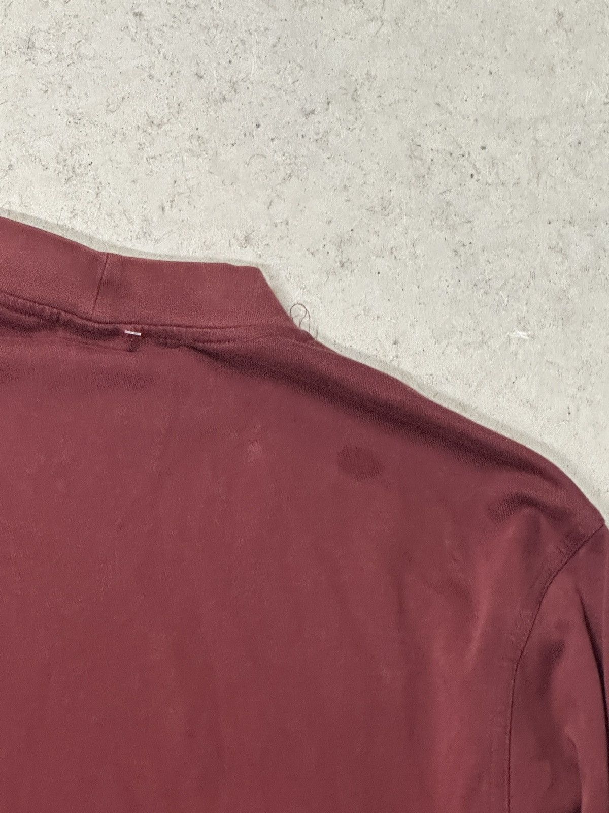 Nike × Vintage Vintage Nike Burgandy Mock Neck Long Sleeve Size US M / EU 48-50 / 2 - 4 Thumbnail