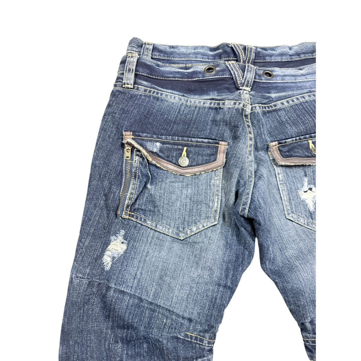 PPFM Vtg🔥PPFM Bondage Zipper Double Waist Curve Jeans Size US 32 / EU 48 - 13 Thumbnail