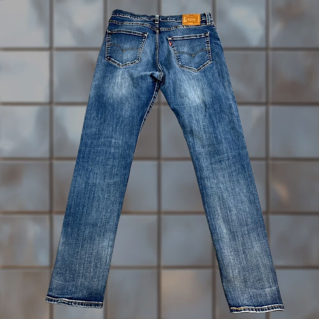 Levi's Levi's 512 Jeans Slim Skinny 34 34 Blue Mid Wash Fades Whiskers Stretch Denim Male Mens Size US 34 / EU 50 - 1 Thumbnail