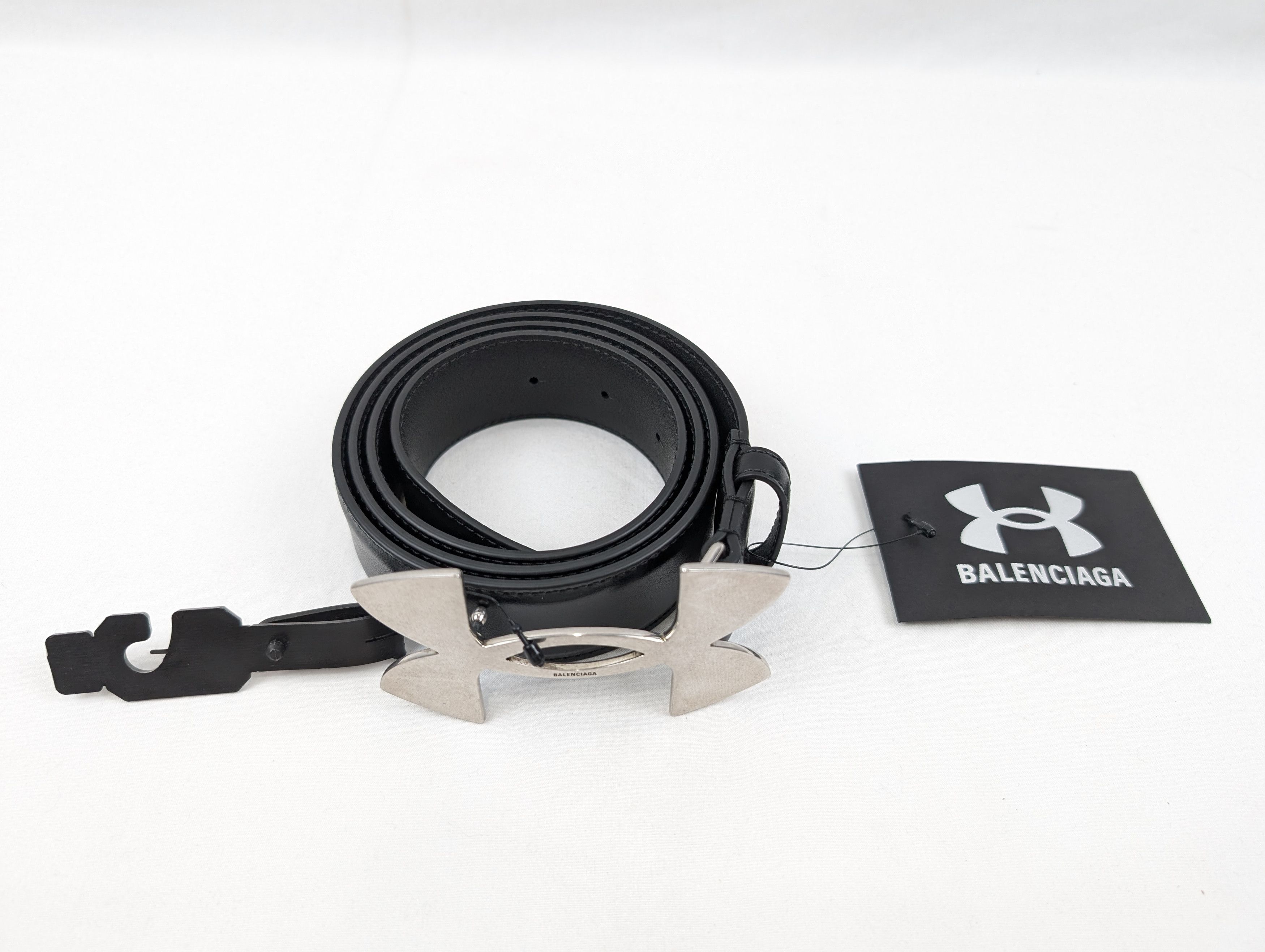 Balenciaga × Under Armour o1rshd1 Size: 100 CM / Calf Plutone Belt in Black Size 40 - 3 Thumbnail