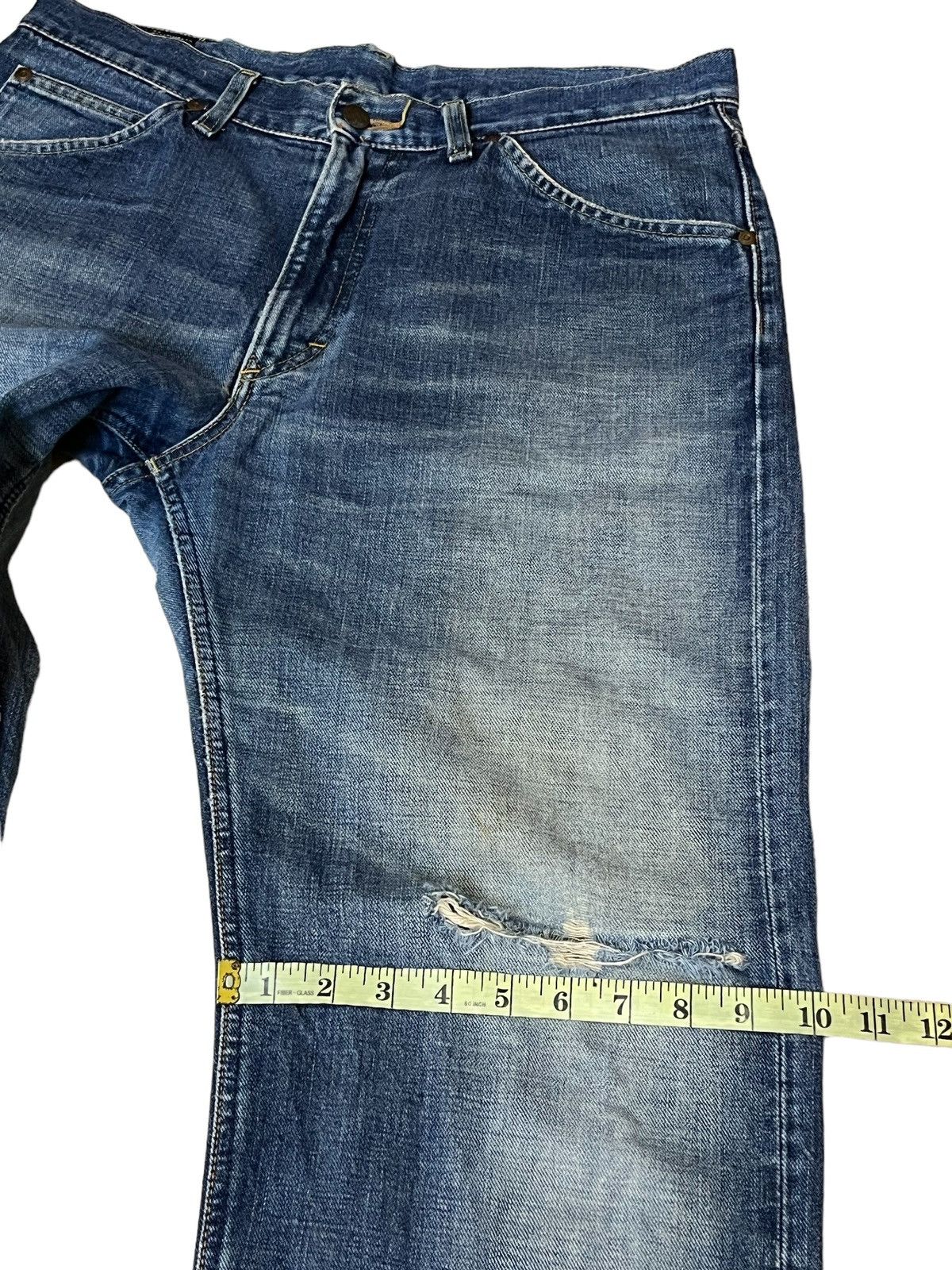 Lee VINTAGE LEE RIDERS REPRO 50s RIPPED HALF SELVEDGE DENIM Size US 35 - 18 Thumbnail