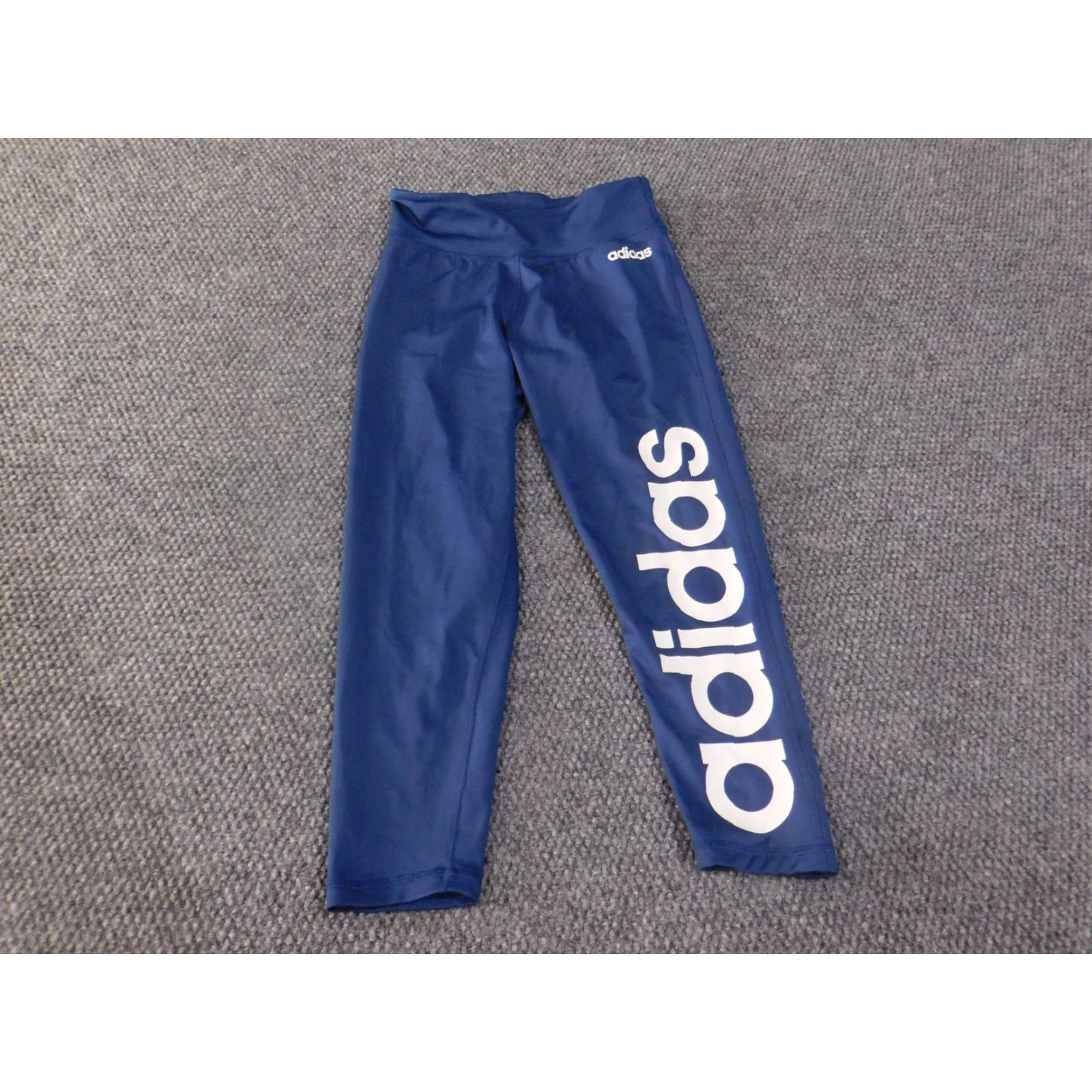 Adidas Adidas Leggings Women S Blue Print Running Performance Climalite Walking Compression Straight Inseam 21 in Size 40" / US 18 - 2 Thumbnail