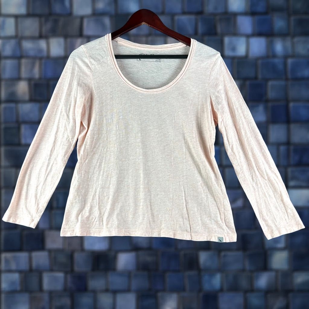 Eddie Bauer Eddie Bauer Top Womens PS Orange Cotton Knit Tee Long Sleeve Pullover Logo Shirt Size S / US 4 / IT 40 - 1 Thumbnail