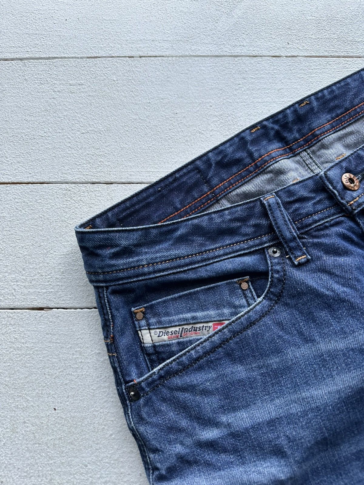 Diesel VNTG 🚨 Y2K Diesel Industry shorts Streetwear blue faded Size US 31 - 8 Thumbnail