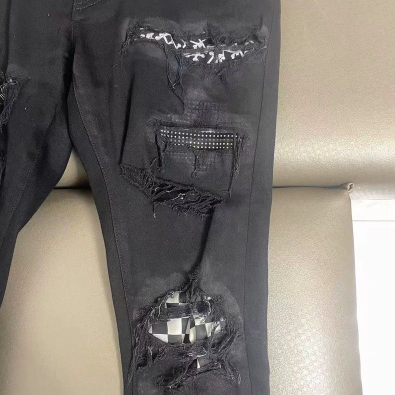 Amiri Amiri 18ss Checkered Denim Pants Size US 32 / EU 48 - 1 Thumbnail