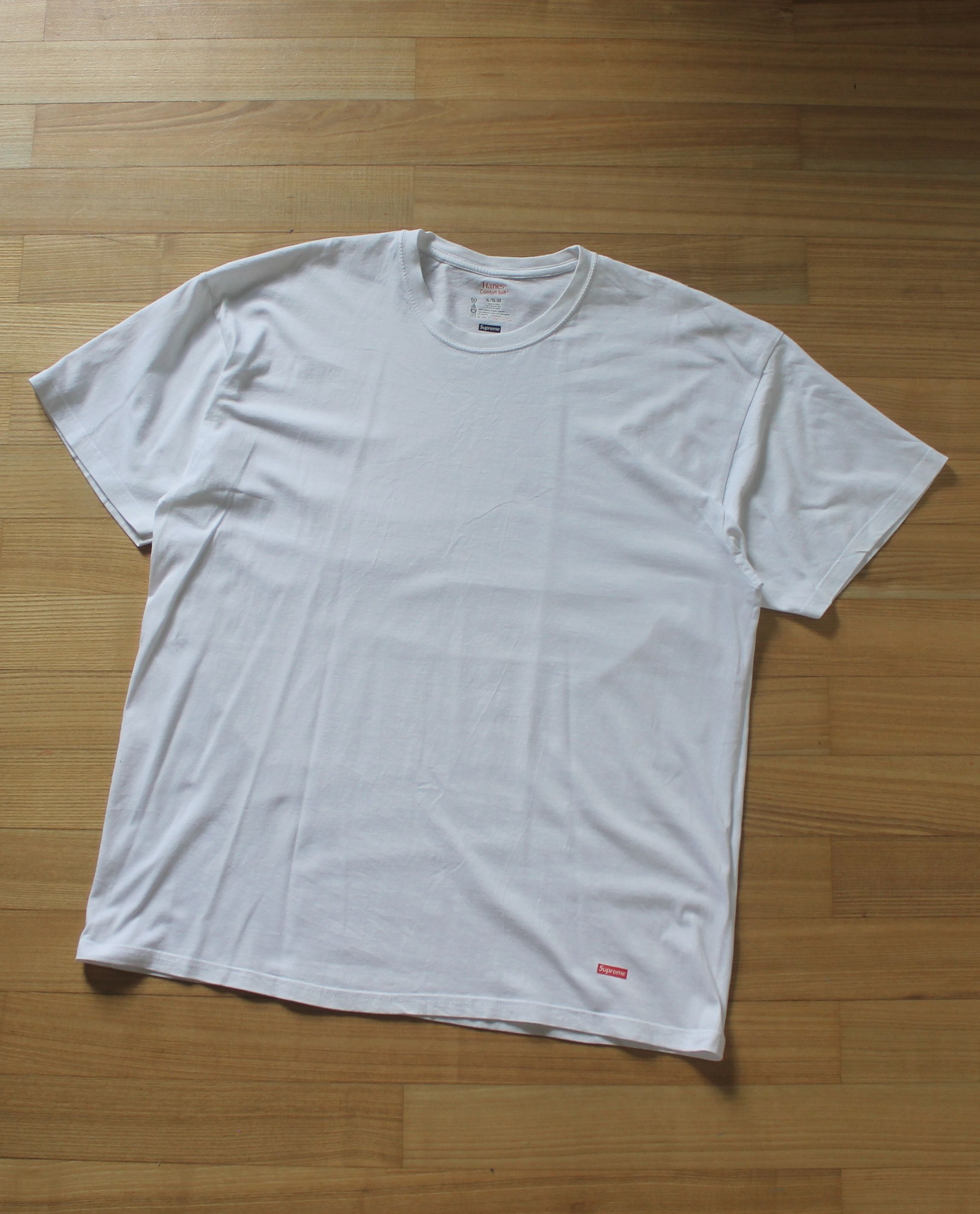 Hanes × Supreme Hanes x Supreme Basic White T-Shirt Size US XL / EU 56 / 4 - 3 Thumbnail