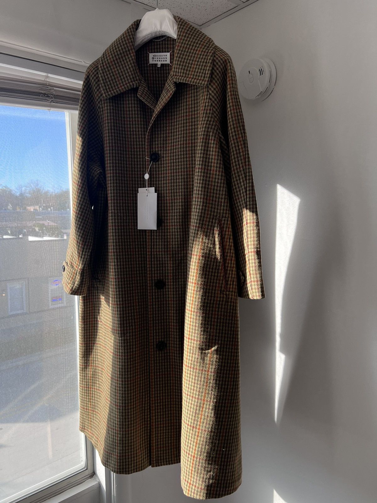 Maison Margiela $4.5k+ FW22 Lines 1 & 10 checked greatcoat, IT50 (oversized) Size US M / EU 48-50 / 2 - 1 Thumbnail