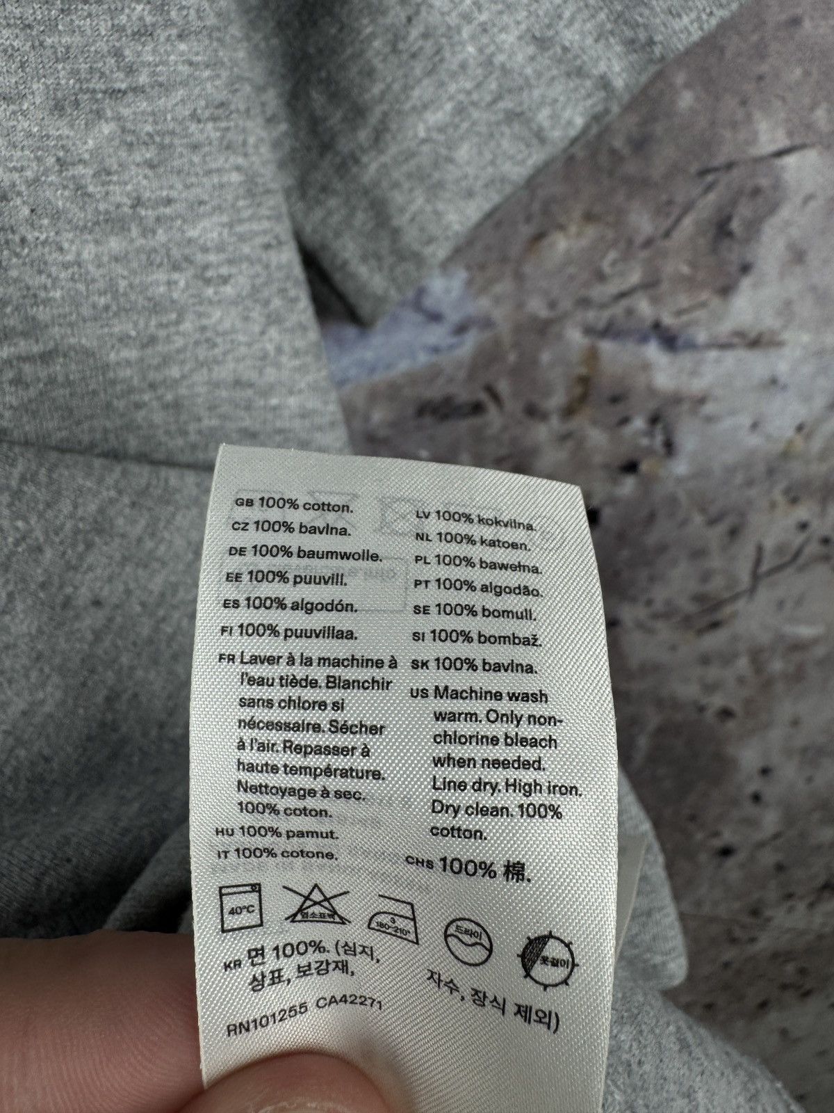Arket Mens Arket Grey Cotton Basic T-Shirt Men’s Size Medium Size US M / EU 48-50 / 2 - 11 Thumbnail