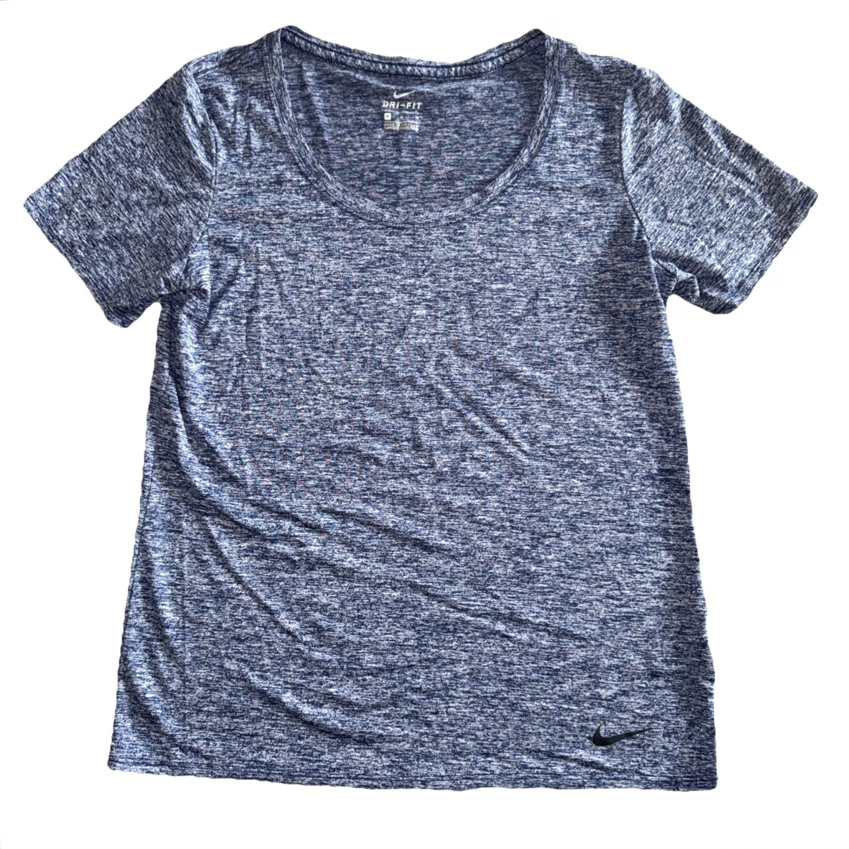 Nike Nike Dri-FIT T-Shirt Heather Blue Women Short Sleeve Top Medium Size M / US 6-8 / IT 42-44 - 2 Thumbnail