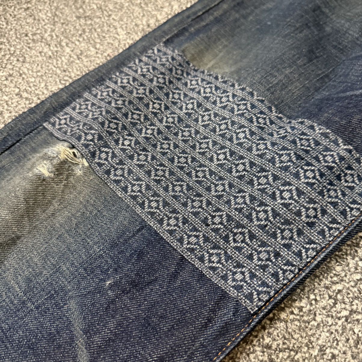 Indigo Vintage Selvedge Japanese Indigo Wrangler Blue Bell Denim Size US 29 - 5 Thumbnail
