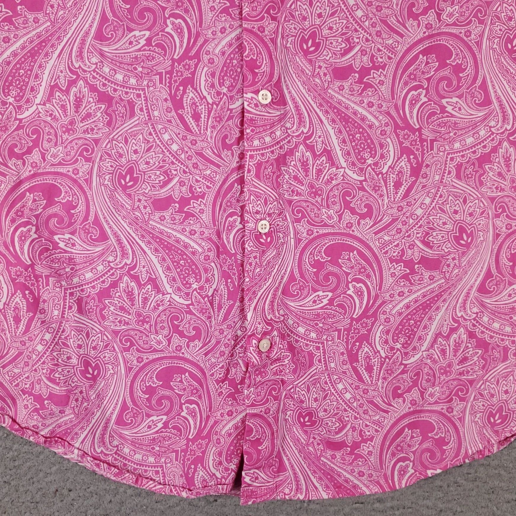 Ralph Lauren Ralph Lauren Pink Paisley Short Sleeve Shirt Dress Womens Large Size L / US 10 / IT 46 - 3 Thumbnail