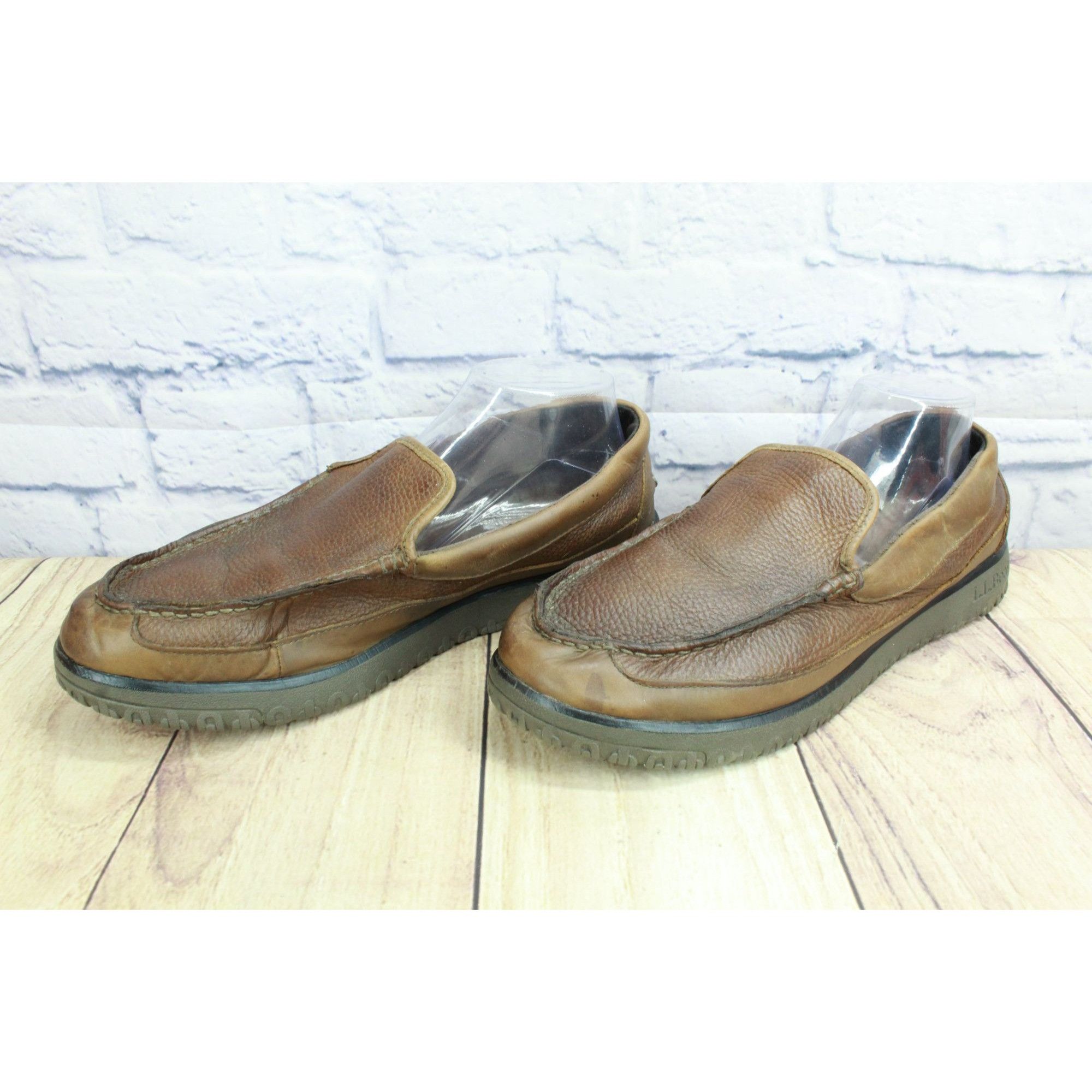 L.L. Bean × Leather LL Bean All Week Shearling Lined Moccasin Slippers 11 M Size US 11 / EU 44 - 2 Thumbnail