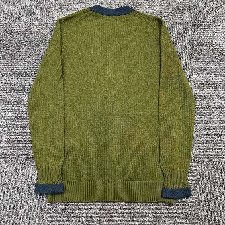 Chanel Chanel V-neck dark green blue edge contrast color cardigan Size XS / US 0-2 / IT 36-38 - 2 Thumbnail