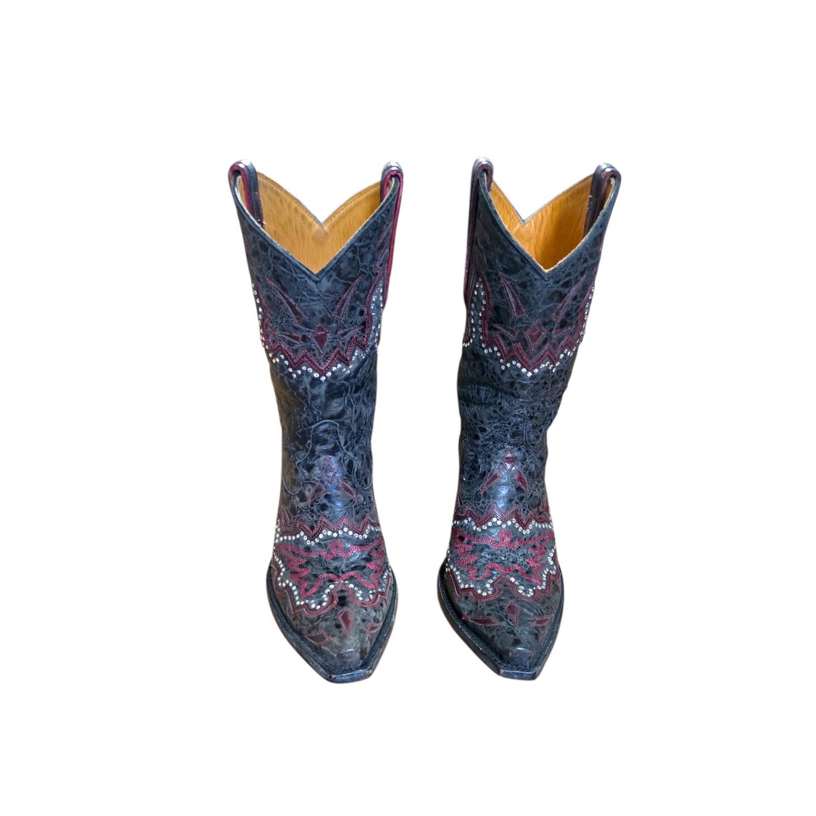 Old Gringo Old Gringo Crystal Embroidered Leather Western Boots Size US 7 / IT 37 - 4 Thumbnail