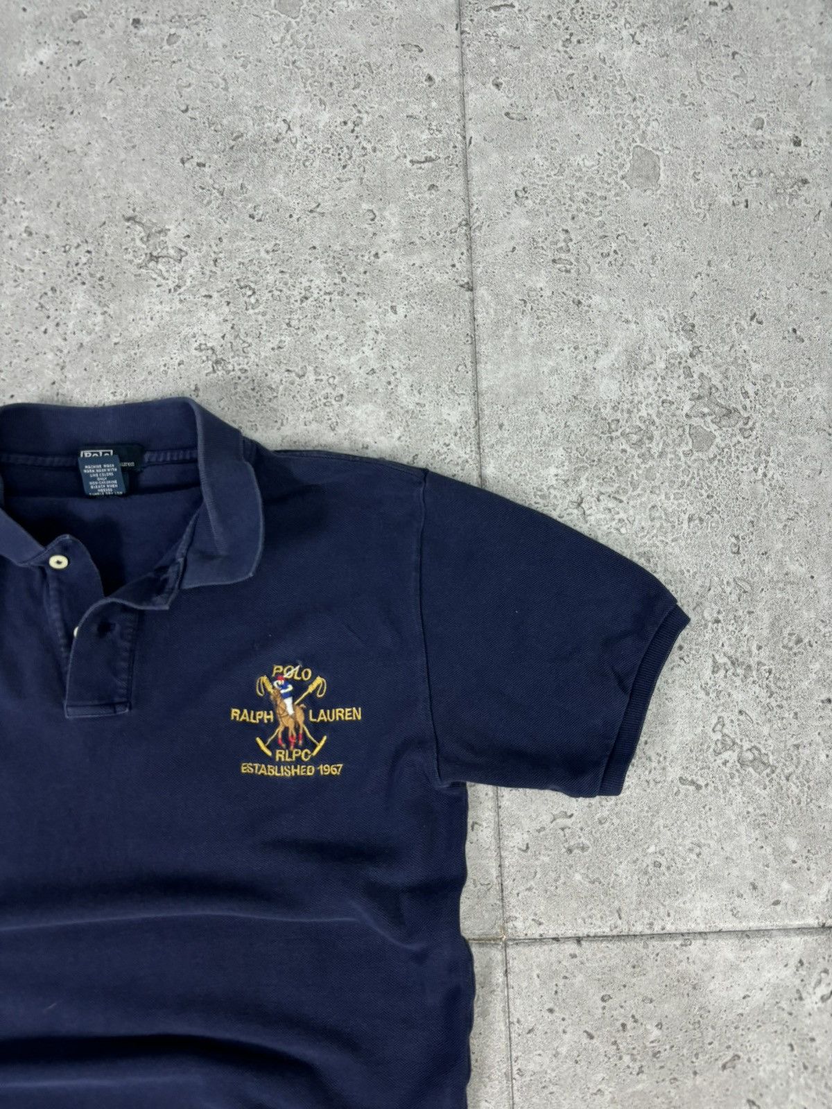Polo Ralph Lauren × Ralph Lauren Vintage Y2K Chief Keef Ralph Lauren Navy Polo T-Shirt Size US S / EU 44-46 / 1 - 4 Thumbnail