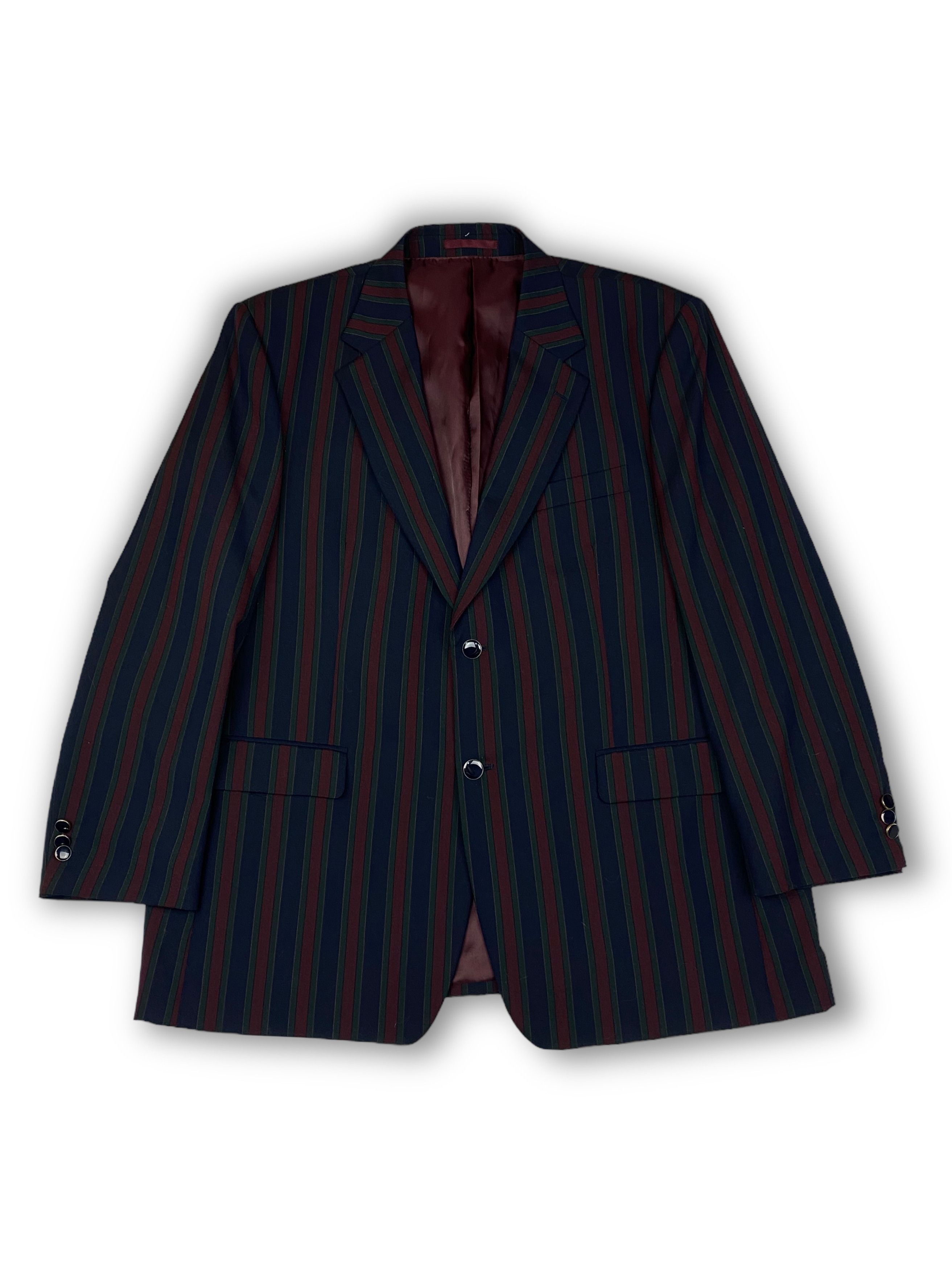 Other Vintage Brook Taverner Striped Luxury Blazer M572 Size 46S - 1 Thumbnail